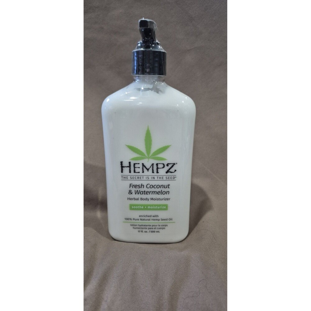 New Hempz FRESH COCONUT WATERMELON Herbal Body Moisturizer After Tan Lotion 17oz